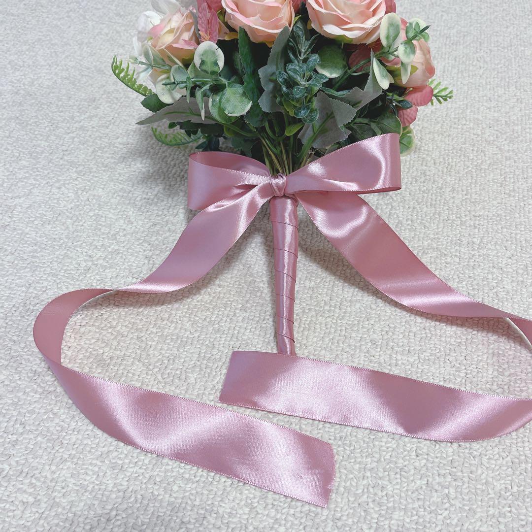 ブーケ 造花 結婚式 FTW ブートニア ピンク ウエディング