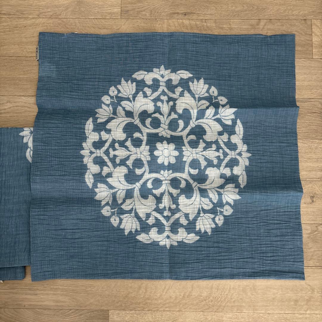 【未使用】びわちぢみ 座布団カバー 3枚セット 八端判 59×63 華宝