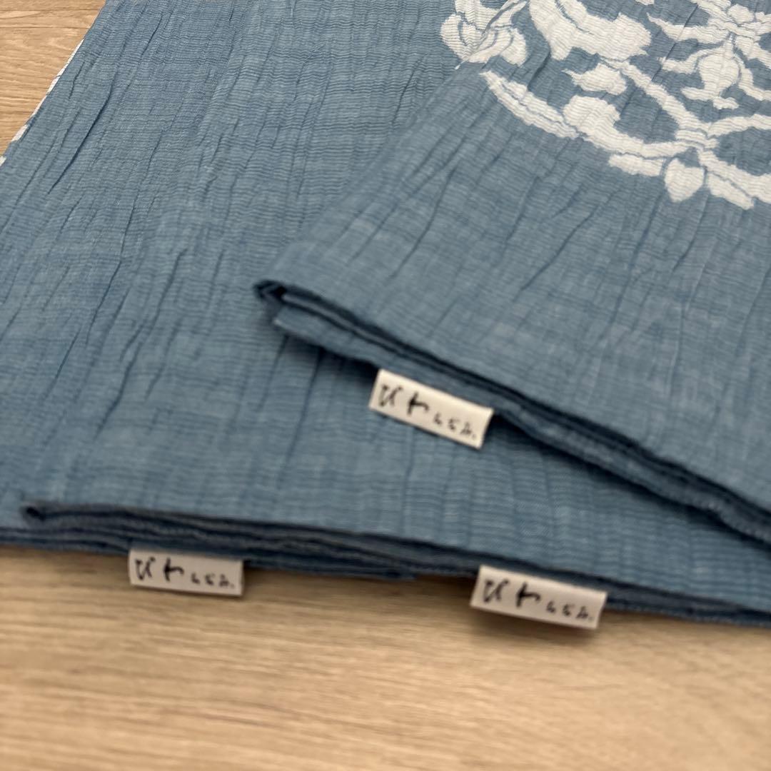 【未使用】びわちぢみ 座布団カバー 3枚セット 八端判 59×63 華宝