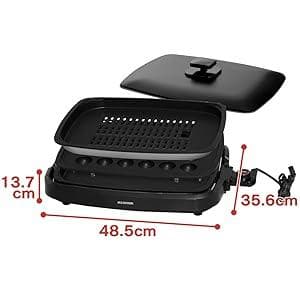 大型 ホットプレート 穴あき 焼肉プレート たこ焼きプレート 3枚 減煙 蓋付き