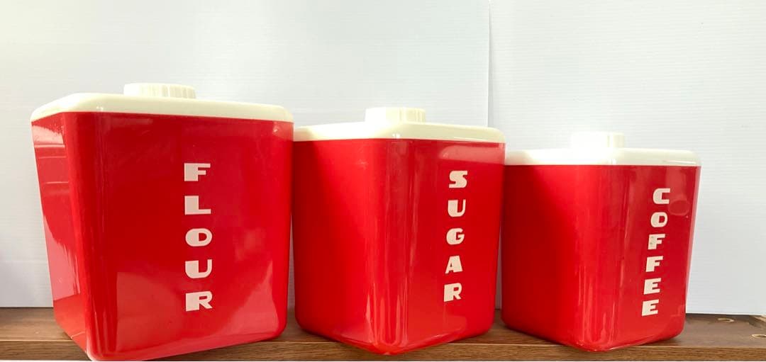 アメリカンヴィンテージ キッチンキャニスター ３サイズセット