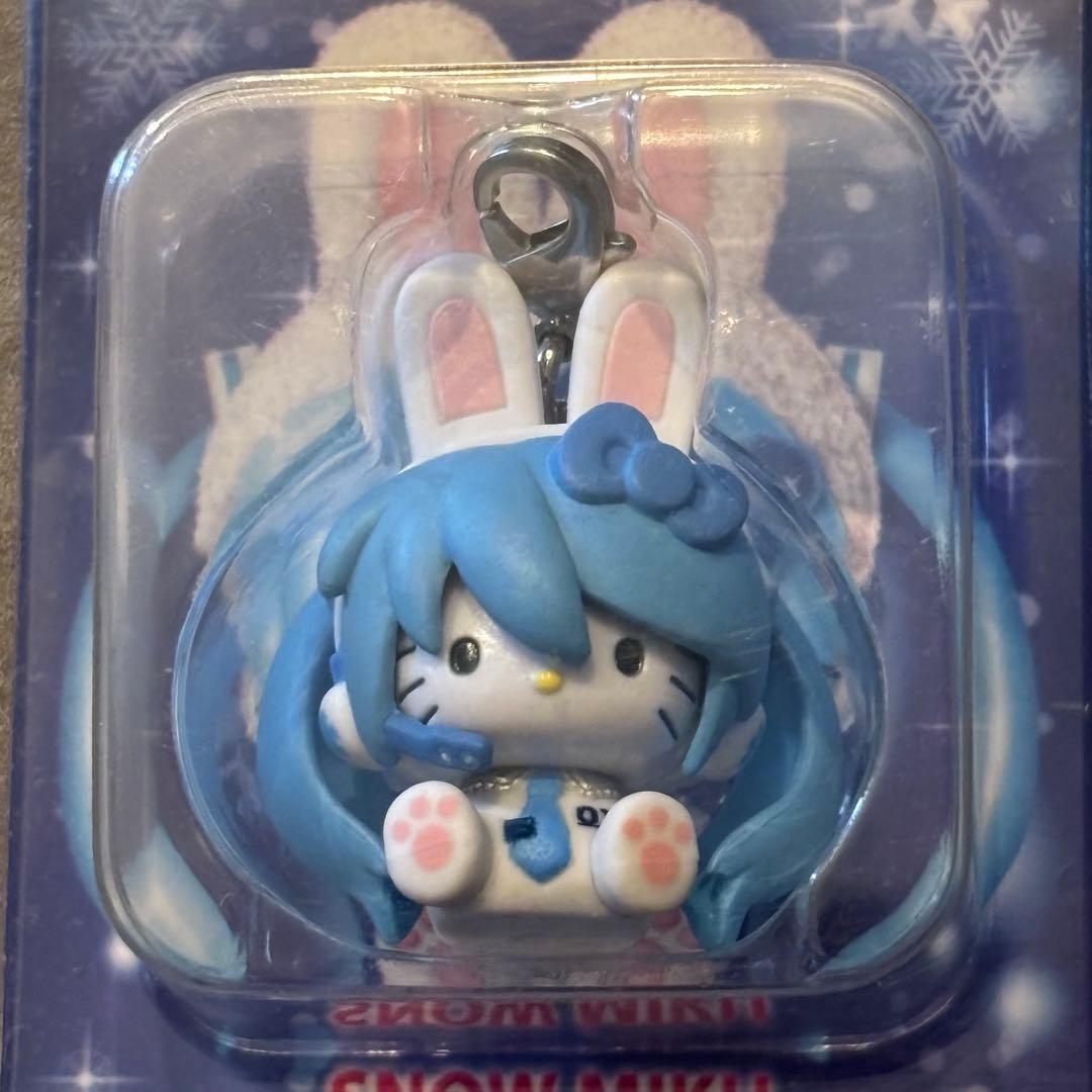 ハローキティ 初音ミク 北海道限定 ファスナー マスコット 雪ミク サンリオ