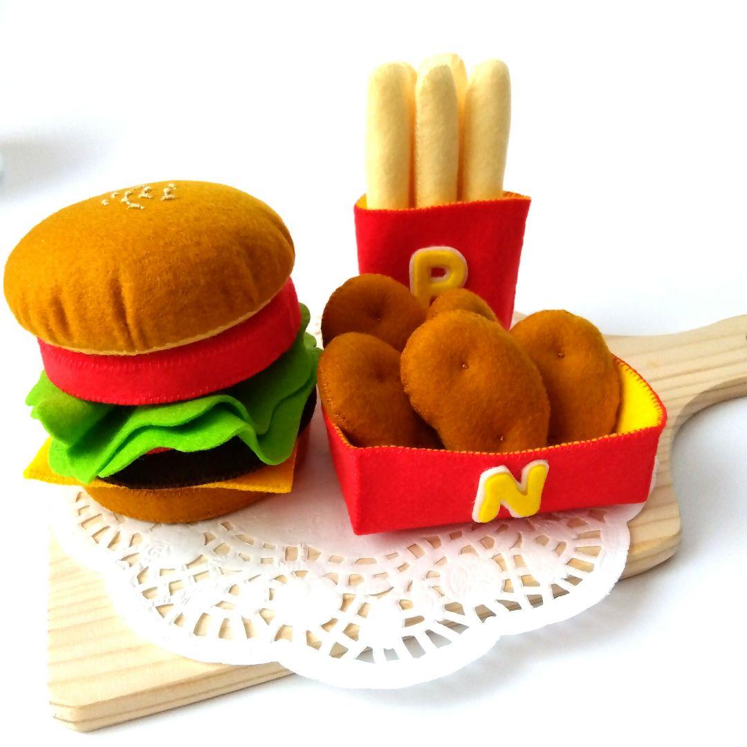おつま　フェルトおままごと　ままごと　たこ焼き　食パン　ハンバーガー他