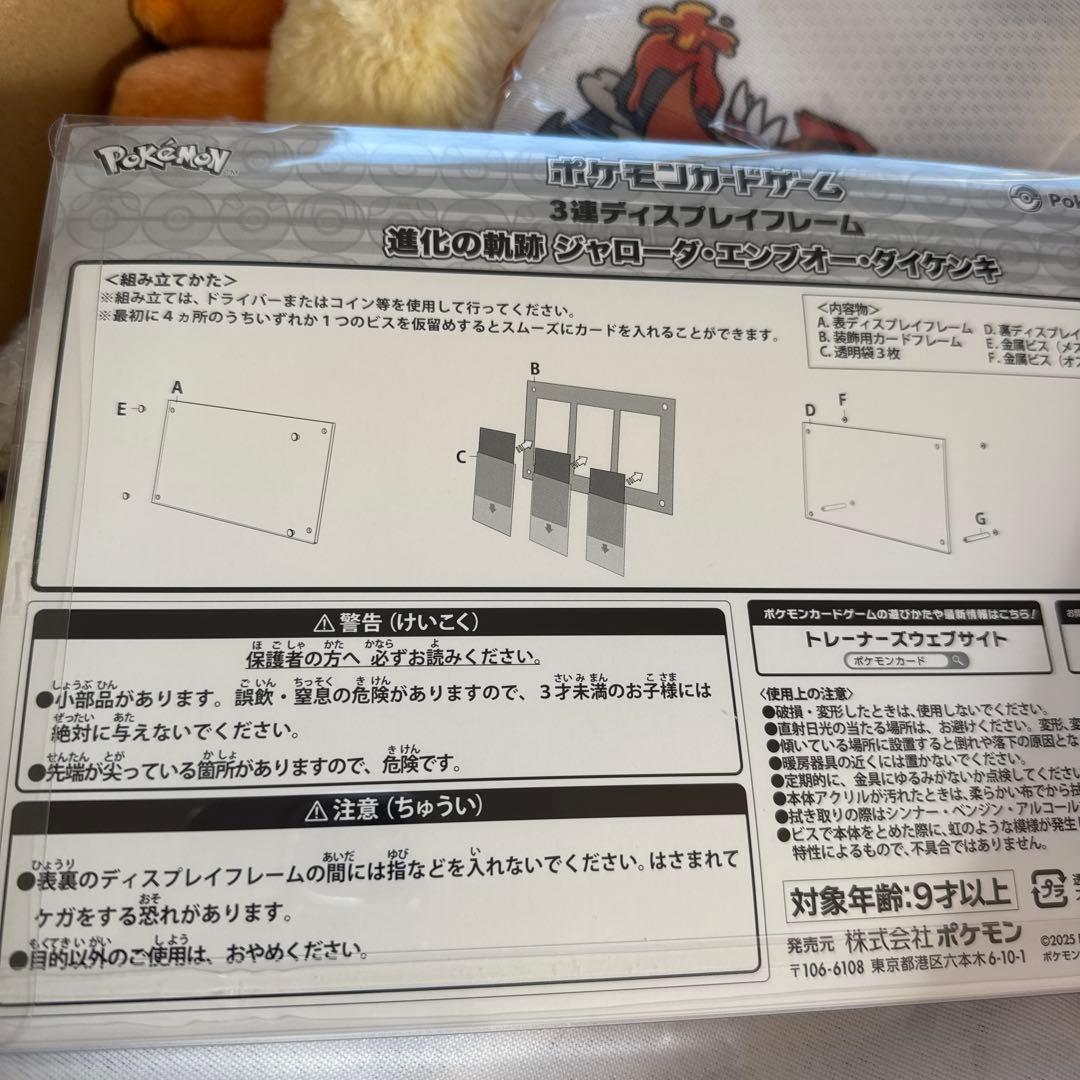 ポケモンカードゲーム 3連ディスプレイフレーム ジャローダエンブオー ダイゲンキ