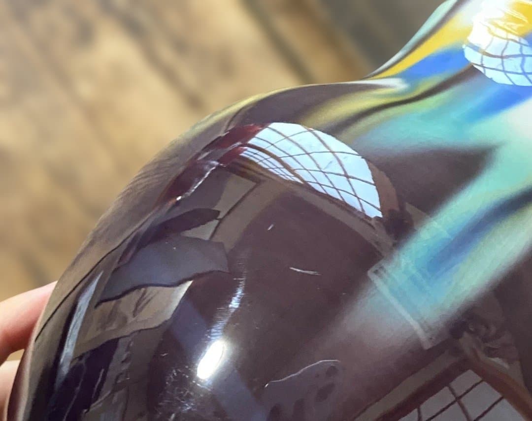 九谷焼 三代徳田八十吉 正彦銘 彩釉 壺 花瓶 16cm 共箱なし