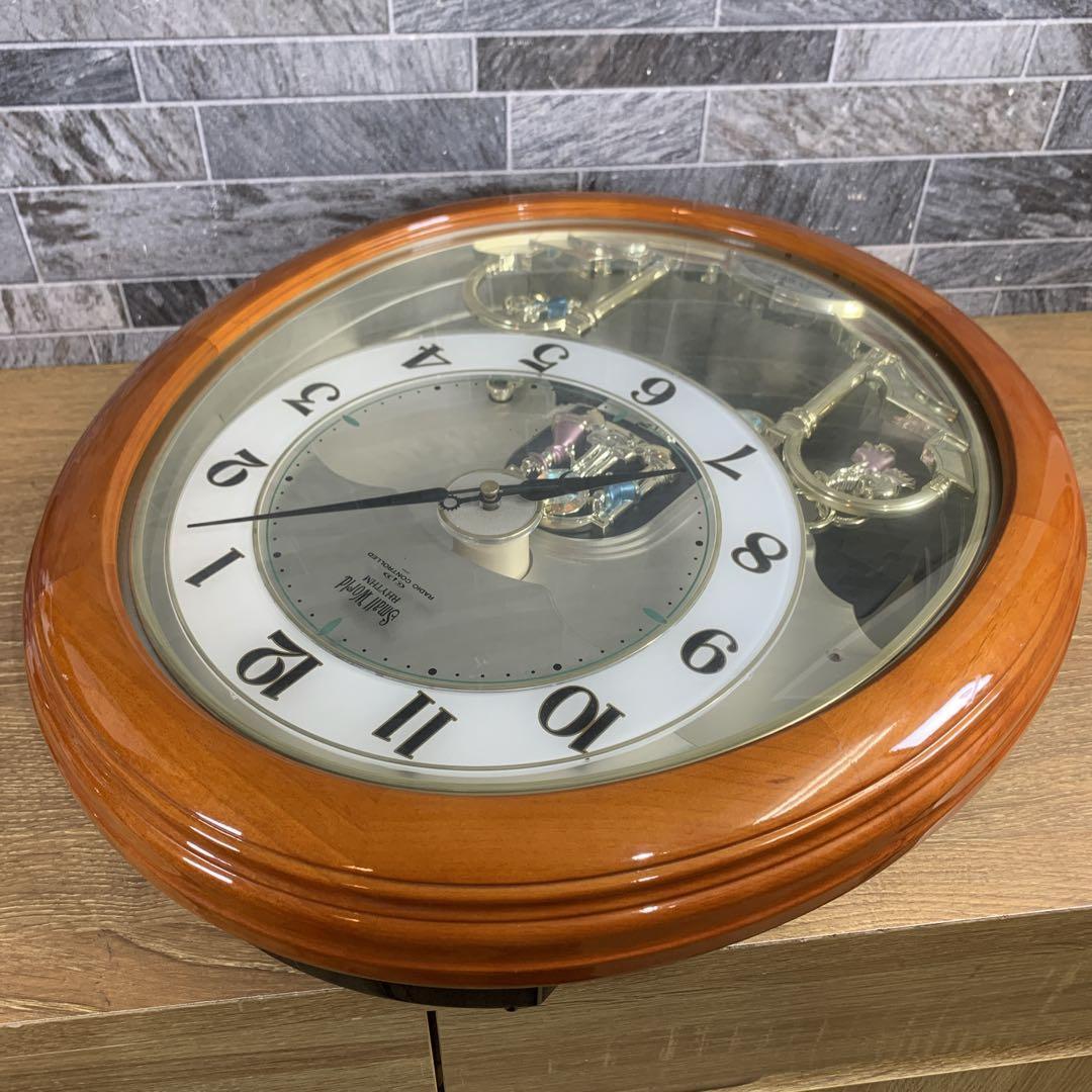 稼働品　生産終了品　リズム時計　RHYTHM スモールワールド　電波からくり時計