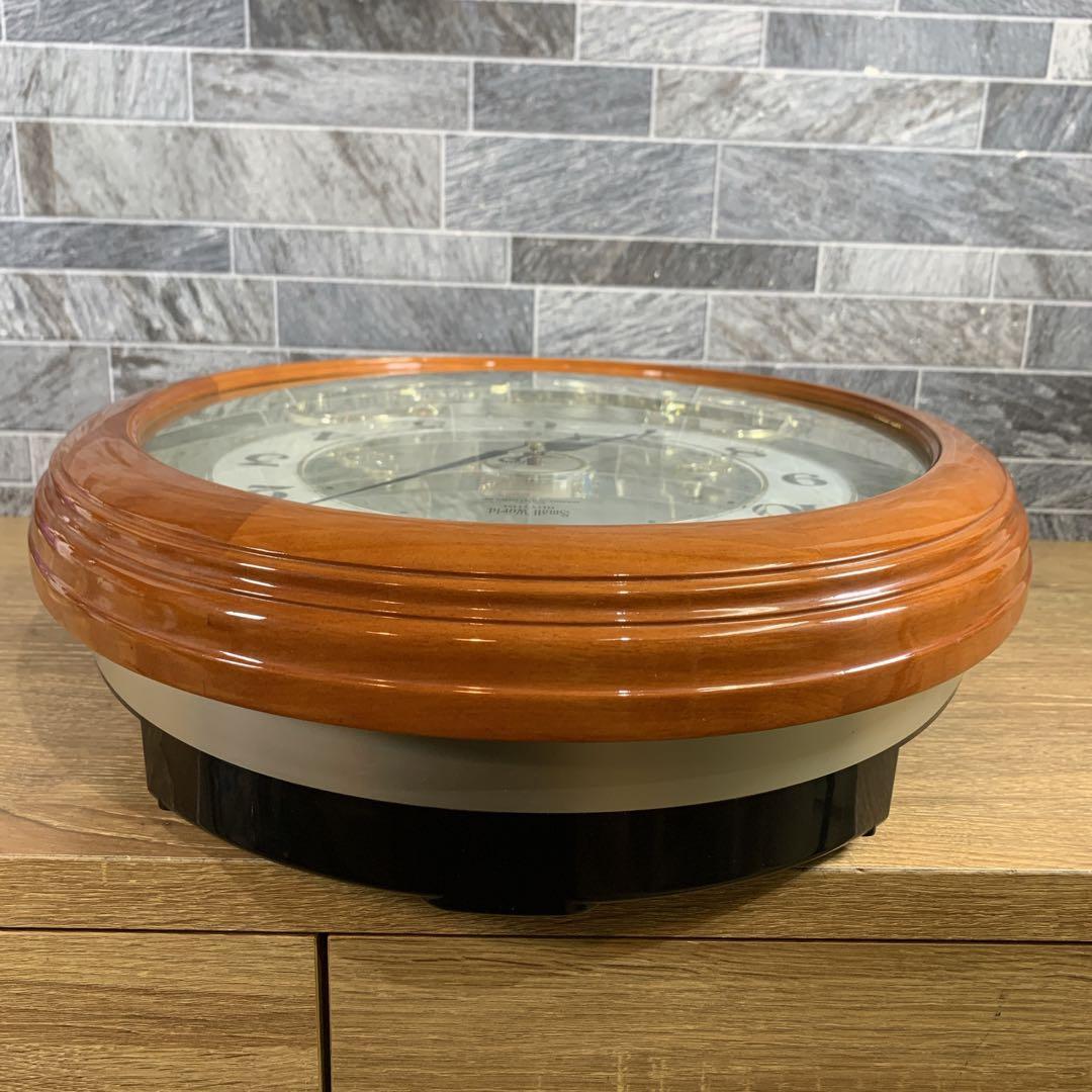 稼働品　生産終了品　リズム時計　RHYTHM スモールワールド　電波からくり時計