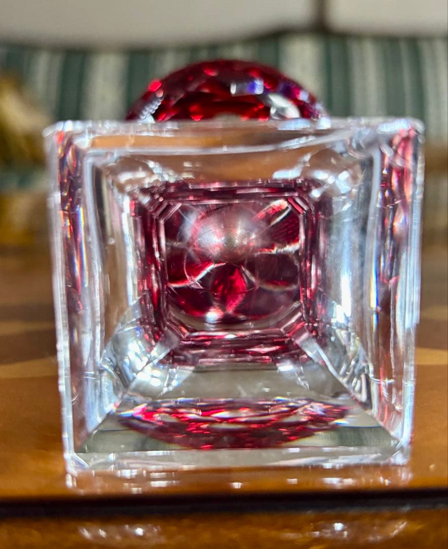 島津薩摩切子　脚付杯　2客