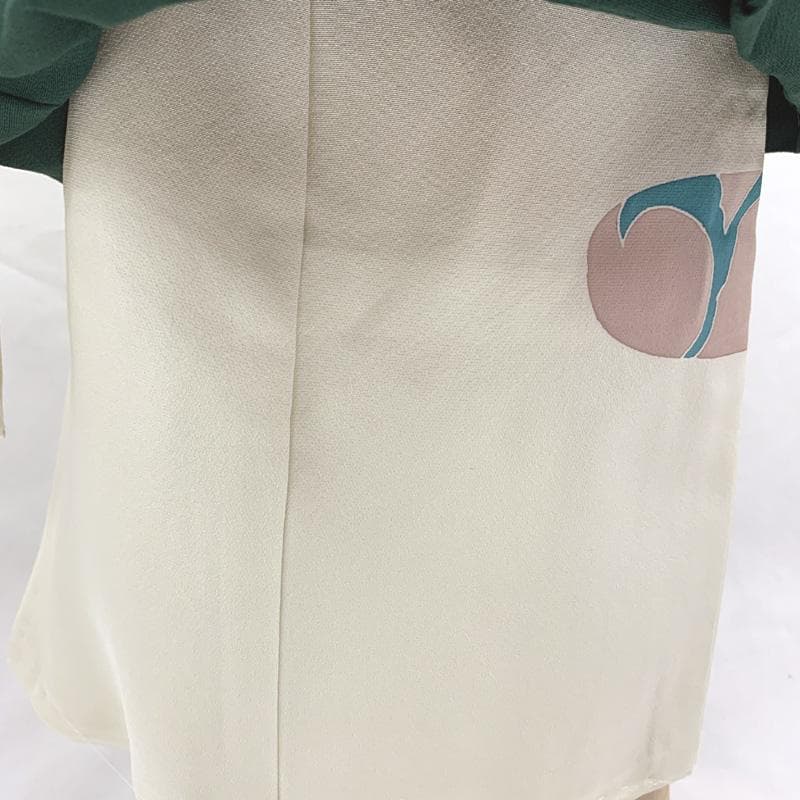 602ab49□七五三 三歳 男児 着物&被布 一つ紋 金駒刺繍 御所車□美品
