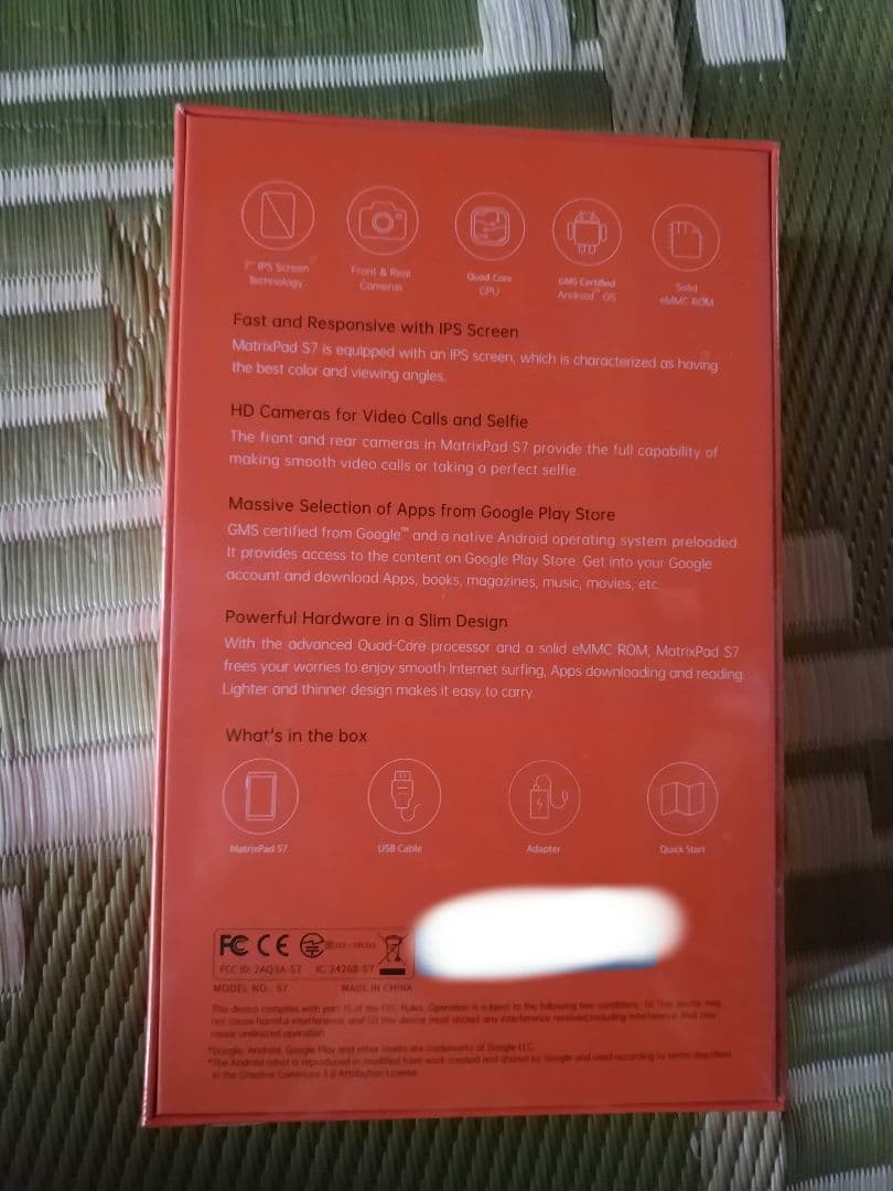 アンドロイド タブレットVANKYO Matrixpad S7 black　黒色