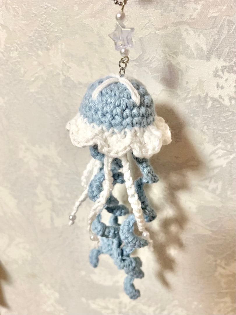 クラゲ あみぐるみ チャーム キーホルダー【オーダー】