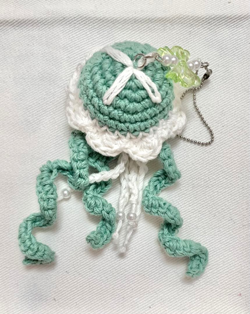 クラゲ あみぐるみ チャーム キーホルダー【オーダー】