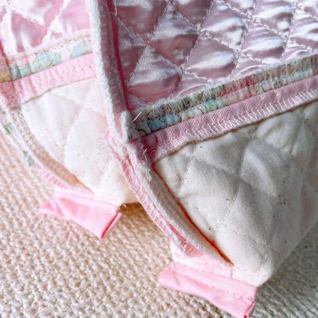 レッスンバック+上履き入れ+体操着袋35×30苺花柄フリル３点セット②−2