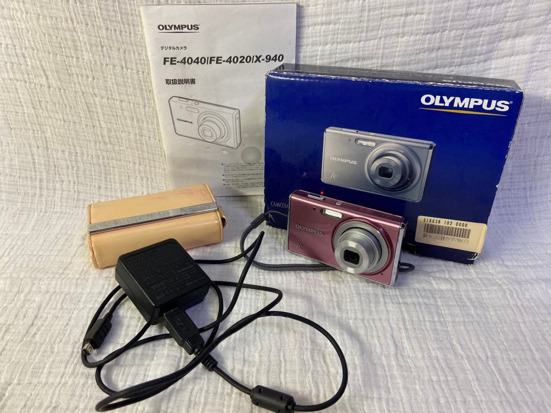 【全動作良好】OLYMPUS FE-4020 ピンク デジカメ フルセット