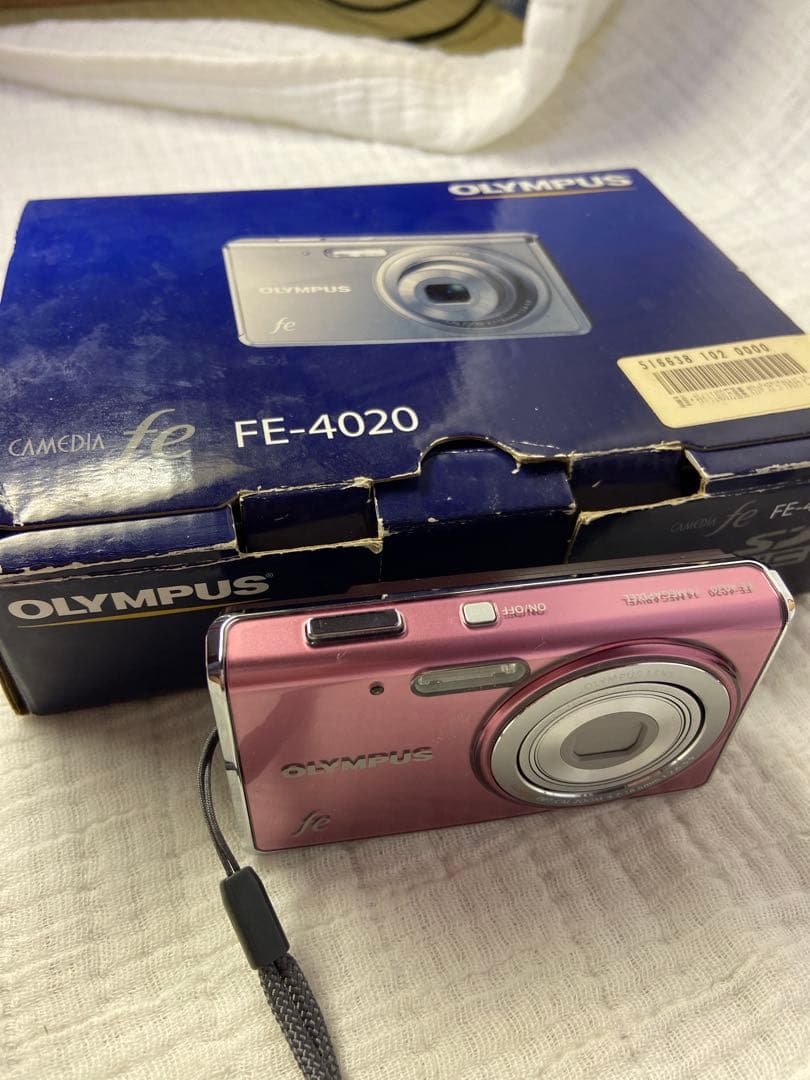 【全動作良好】OLYMPUS FE-4020 ピンク デジカメ フルセット