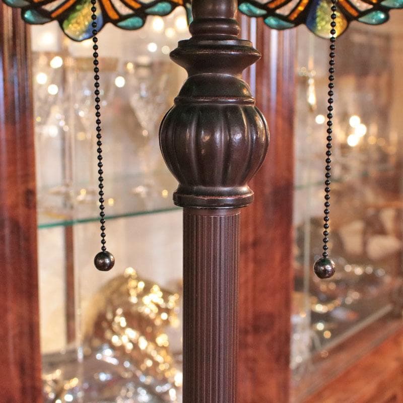 ステンドグラスフロアランプ グリーン 室内照明 321-158