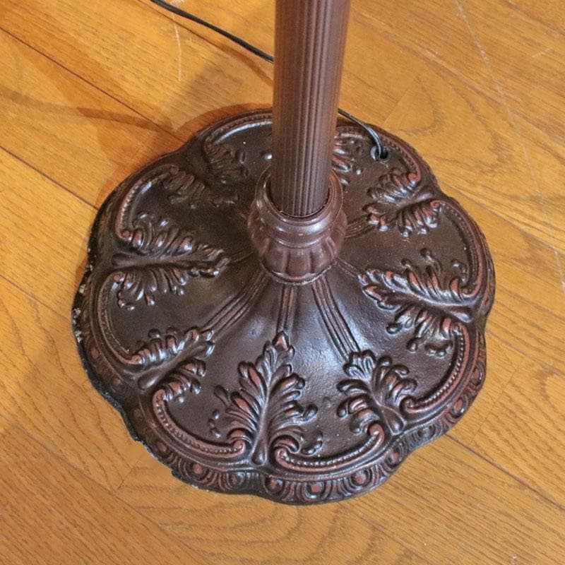 ステンドグラスフロアランプ グリーン 室内照明 321-158