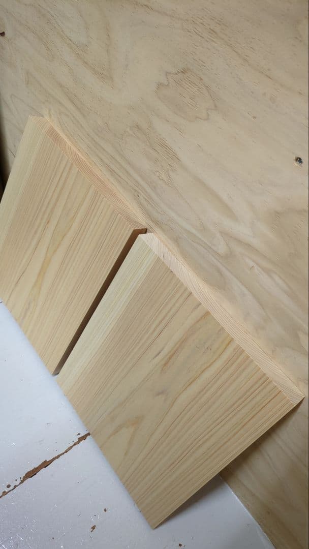 NO.2034　桧（ヒノキ）　まな板　2枚セット　木材