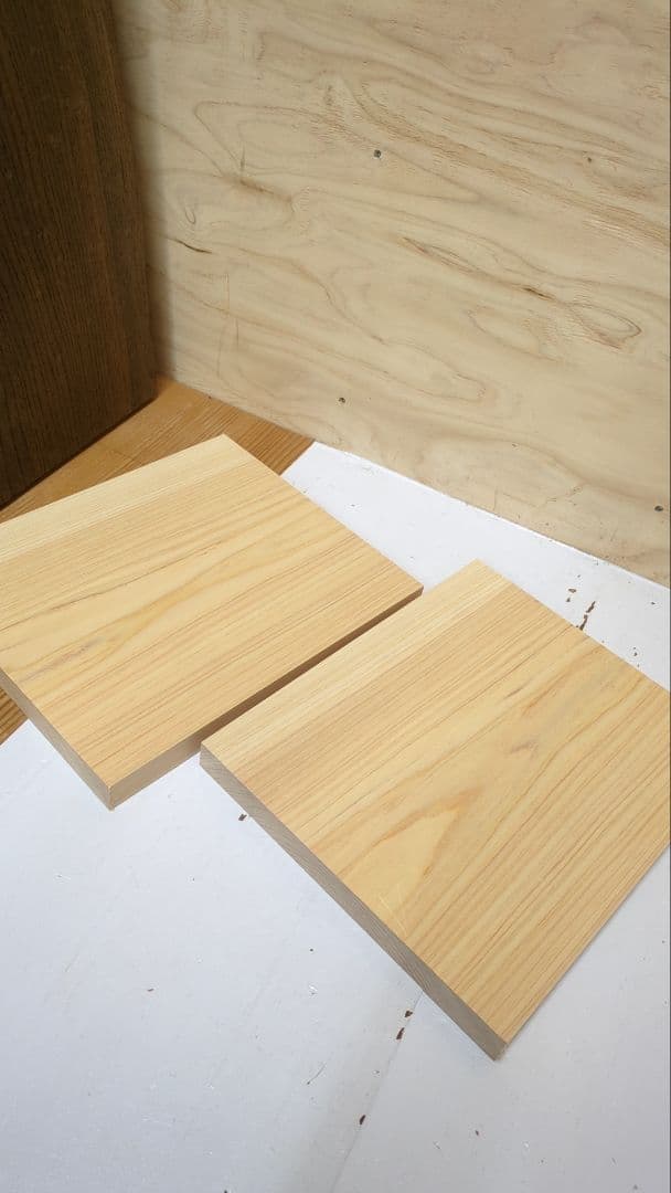 NO.2034　桧（ヒノキ）　まな板　2枚セット　木材