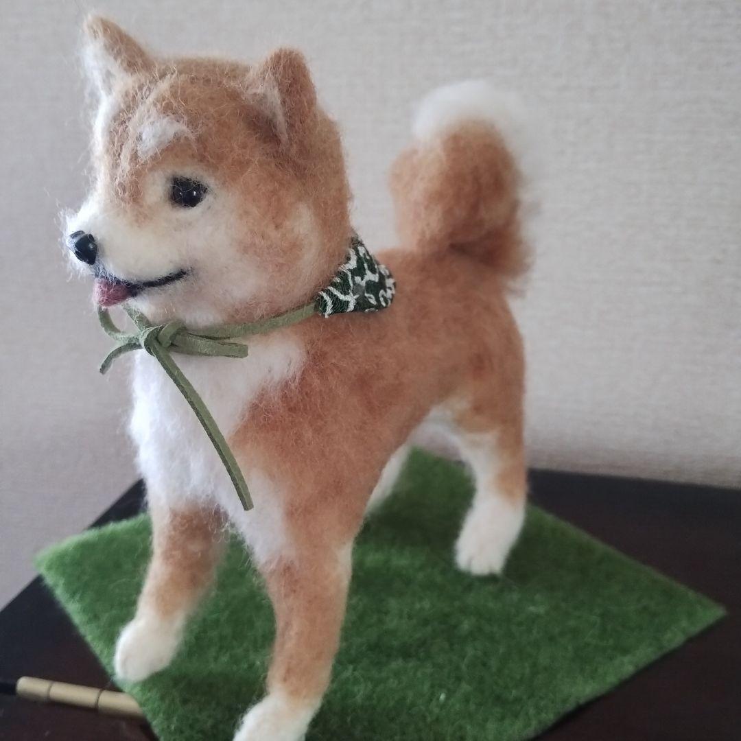 柴犬 羊毛フェルト ぬいぐるみ