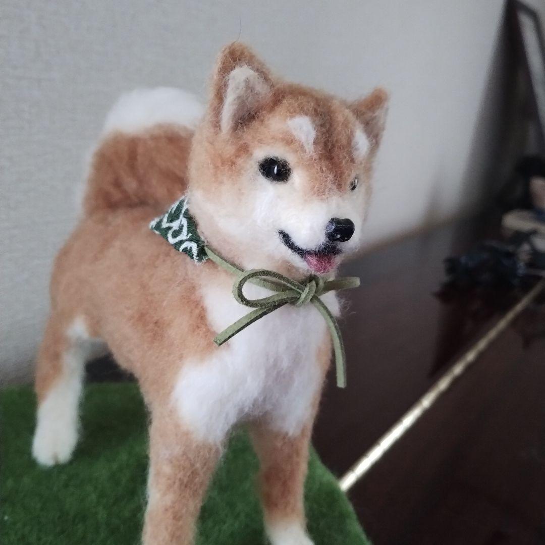 柴犬 羊毛フェルト ぬいぐるみ