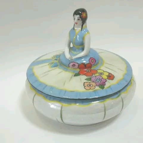 アンティーク　希少　オールドノリタケ　アールデコのレディ