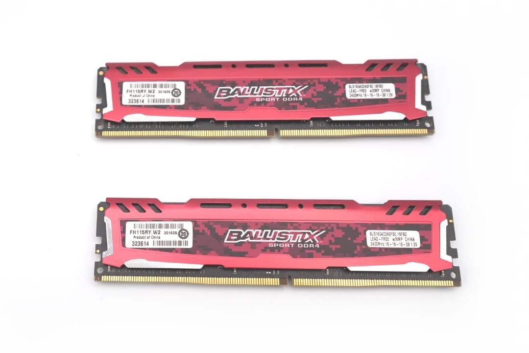 メモリ Crucial DDR4 2400 32GB(16GB×2枚)【動作品】