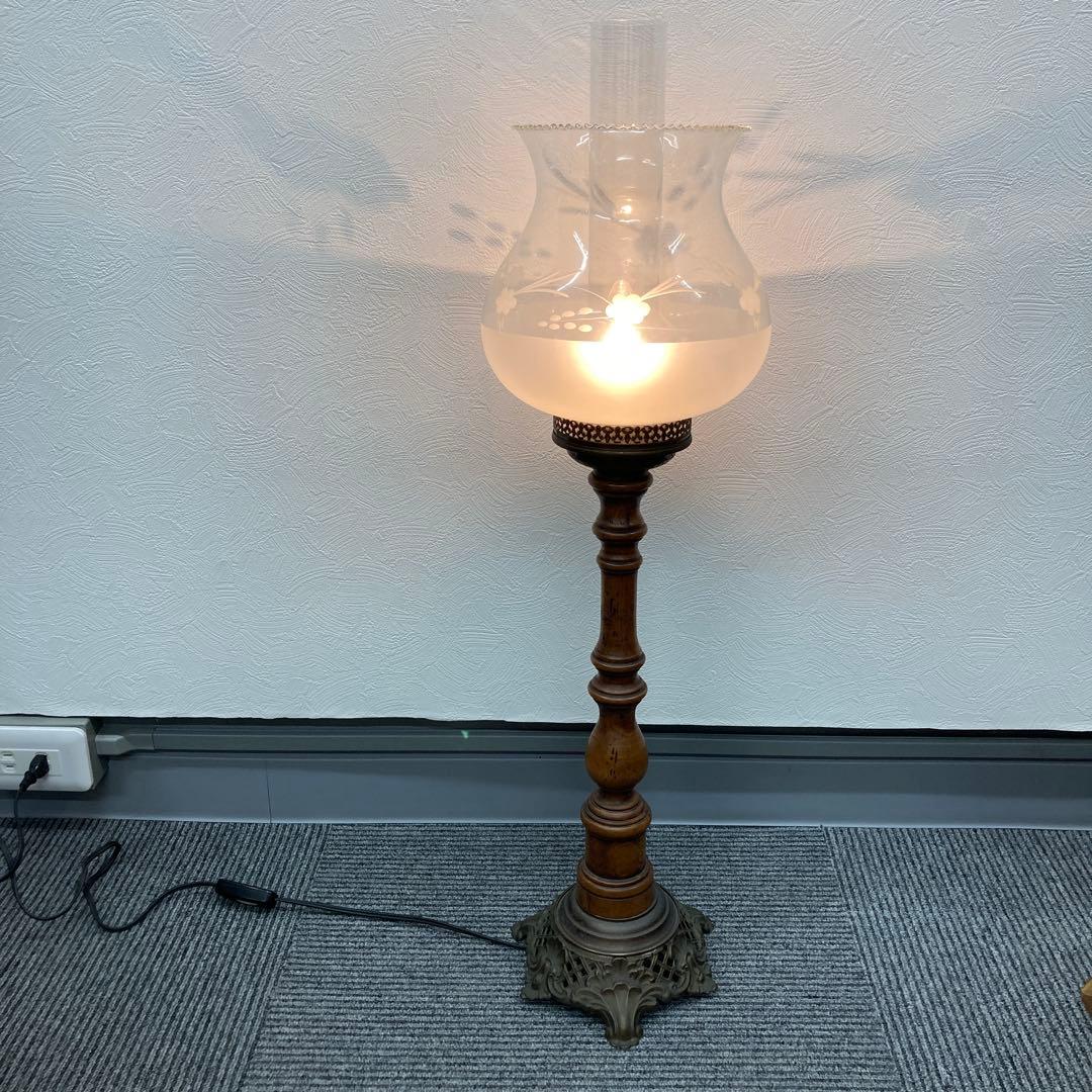 イタリア PVS Firenze フロアランプ ガラスシェード アンティーク調