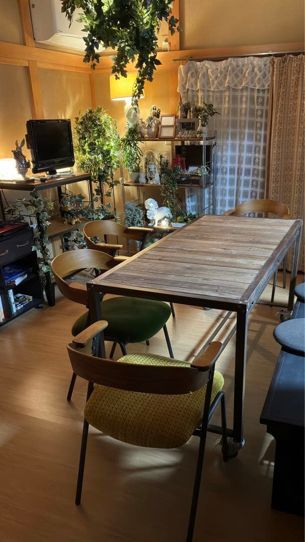 【1点もの】イミテーショングリーン フロアライト オブジェ2点おまけ【引取限定】