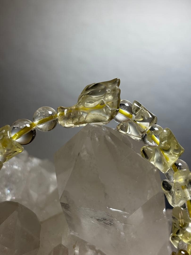 龍のブレスレット　シトリン　10mm 天然石