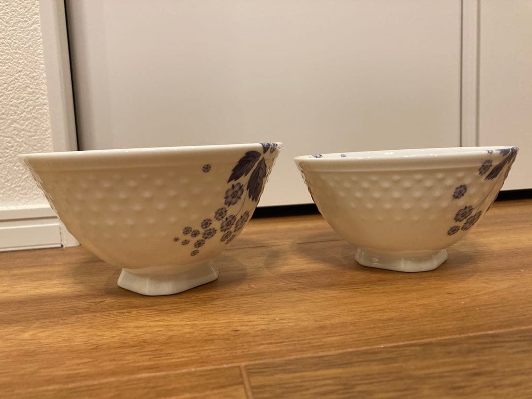  ウェッジウッド ストロベリーブルームインディゴ 夫婦茶碗