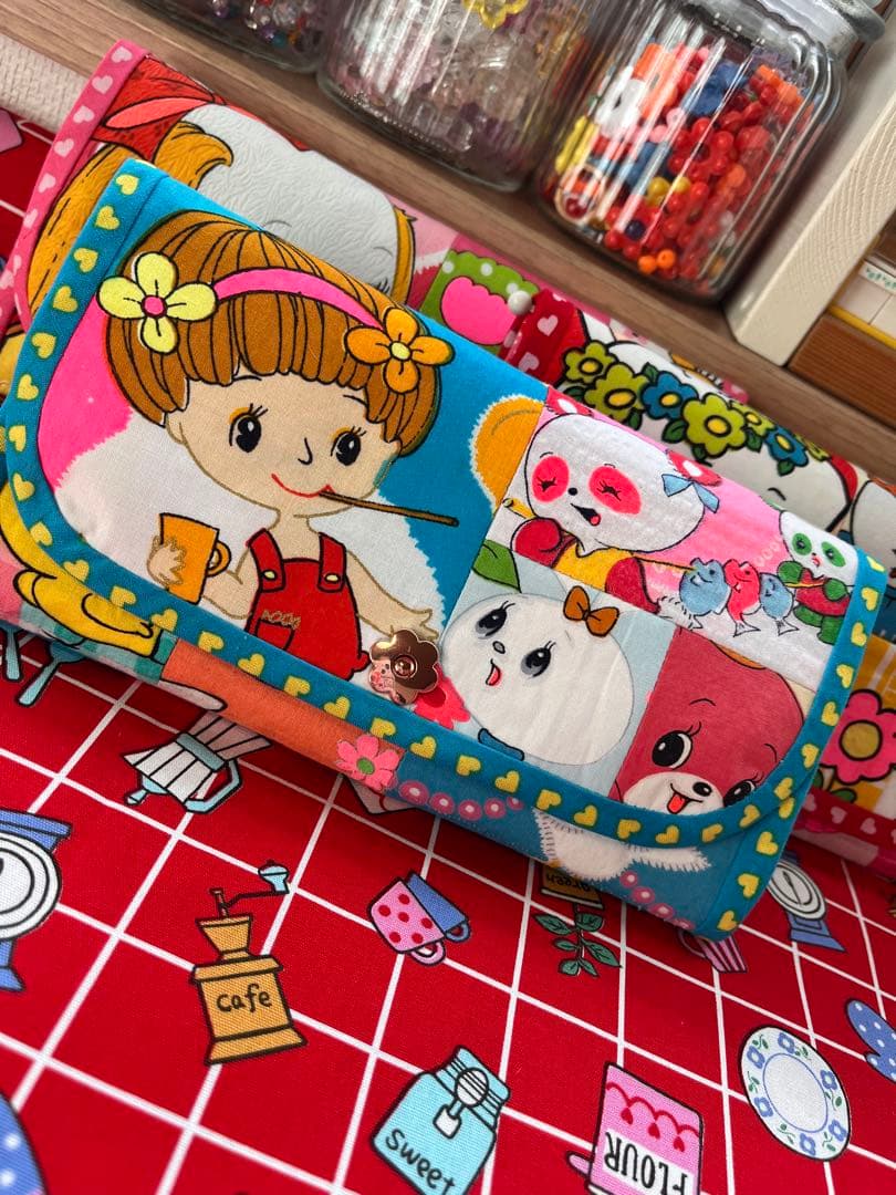 サ*ン様 昭和 レトロ レア生地 使用 長財布