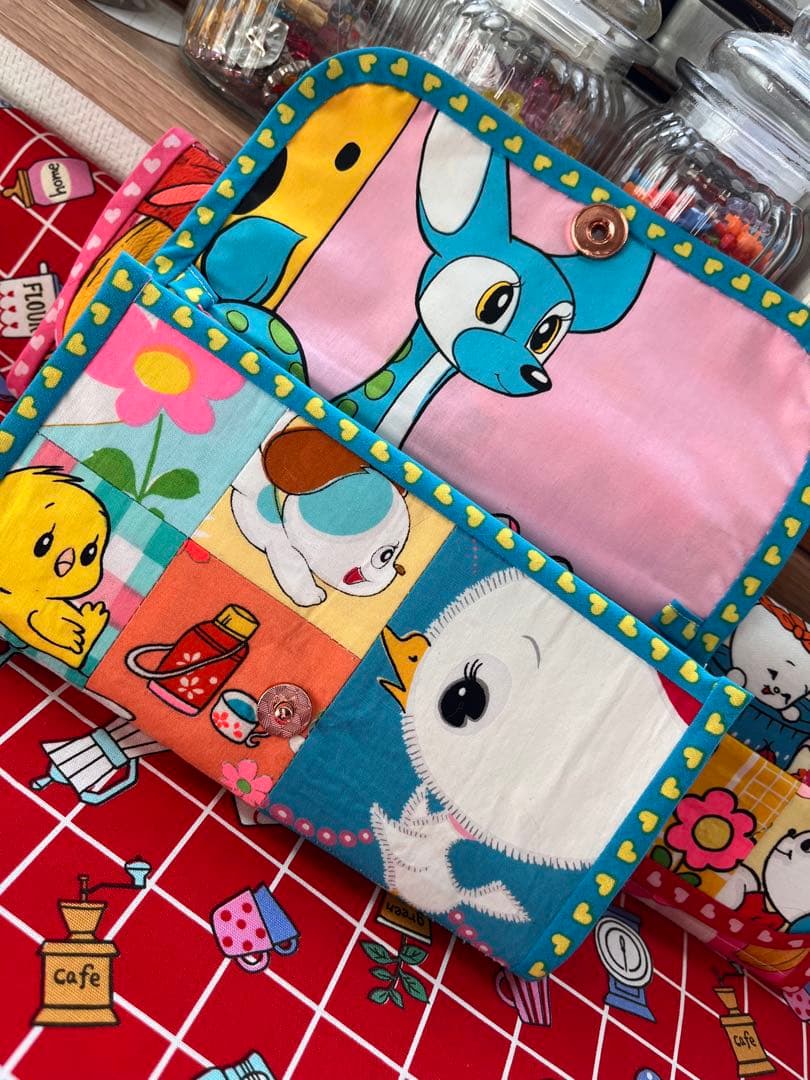 サ*ン様 昭和 レトロ レア生地 使用 長財布