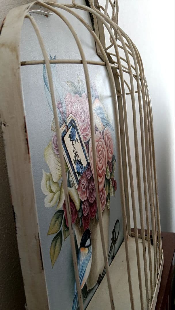 トールペイント作品　鳥とバラ