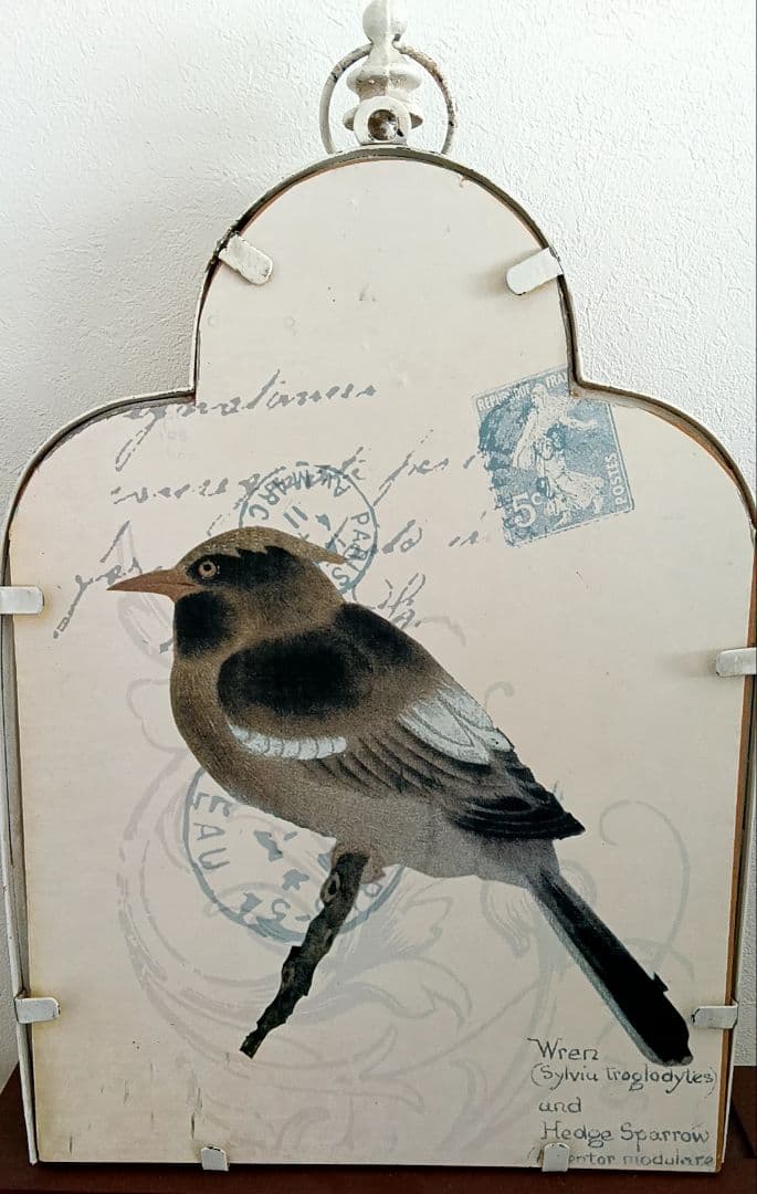 トールペイント作品　鳥とバラ