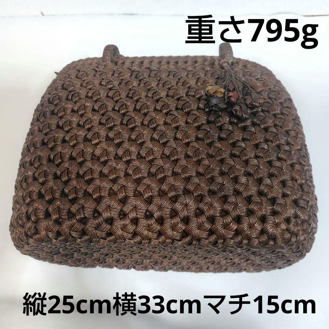 6本のクラフトで作った山葡萄風かごバッグ