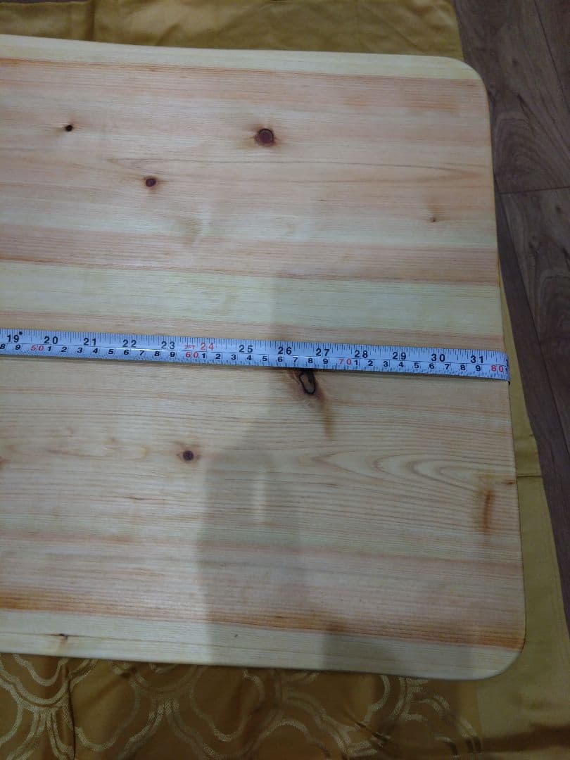 檜のローテーブル⑪　再値下げ❕国産総檜造り耳付テーブル　リビング、ソファー用に❕