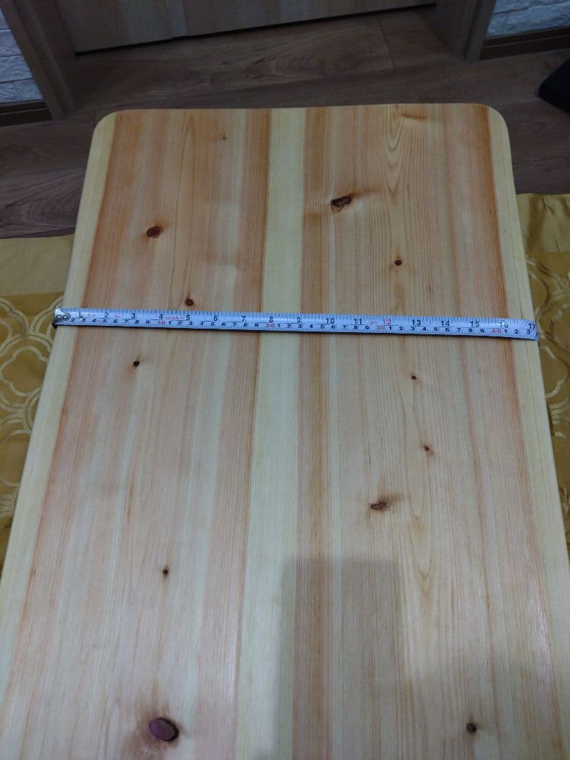 檜のローテーブル⑪　再値下げ❕国産総檜造り耳付テーブル　リビング、ソファー用に❕