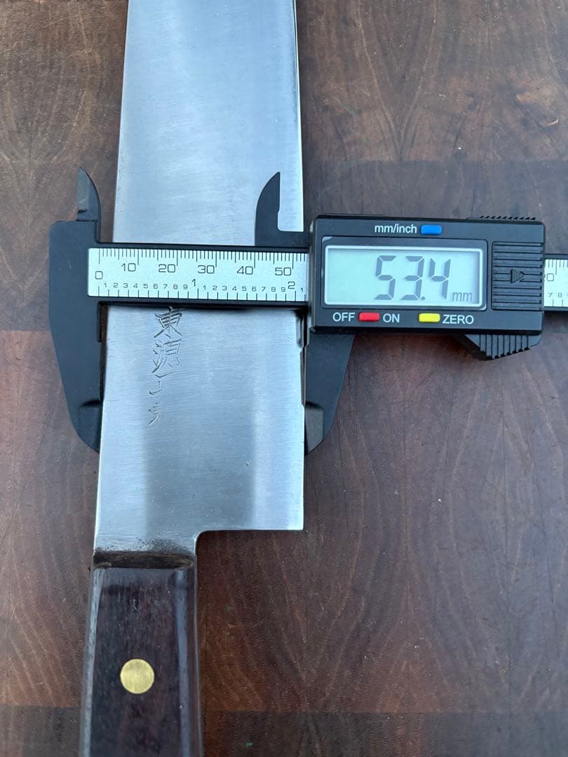 三条　東源正兼　冷凍包丁　牛刀　330mm 尺一　包丁　別打　炭素鋼　本職