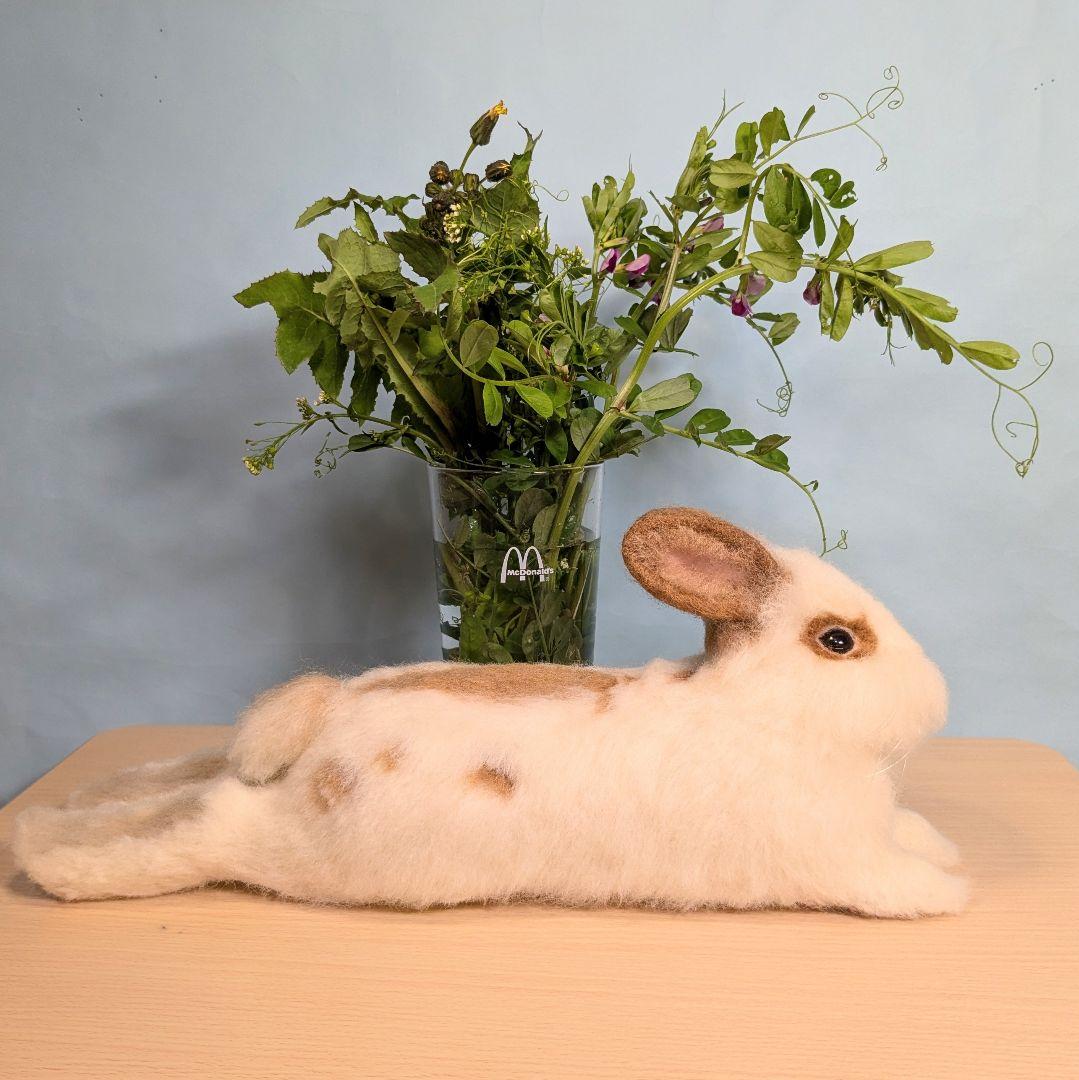 Masa様オーダー　羊毛フェルト　うさぎ　のびーーーるライオンラビット確認用