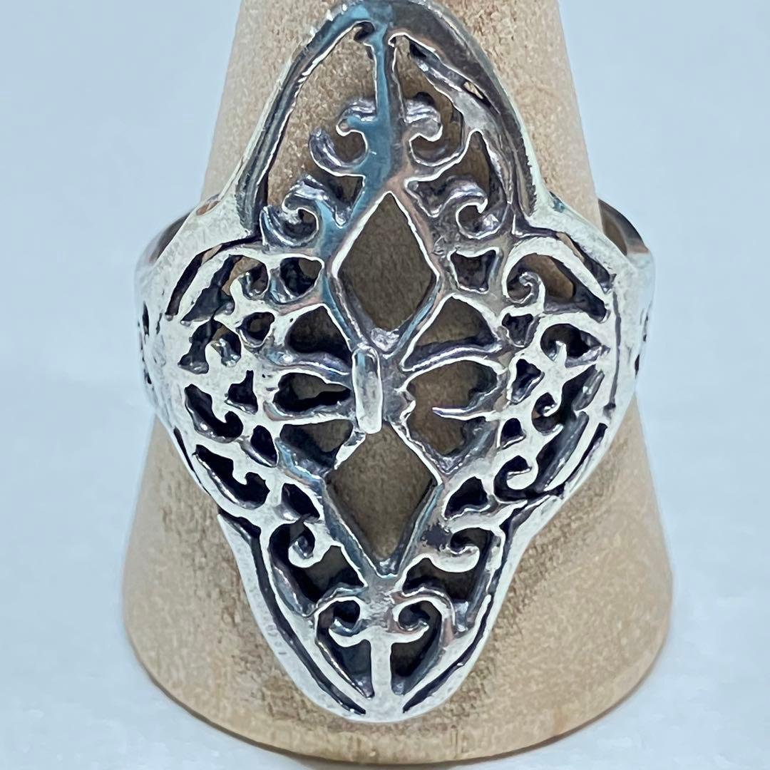 Mexico silver 925 透かし　リング　vintage