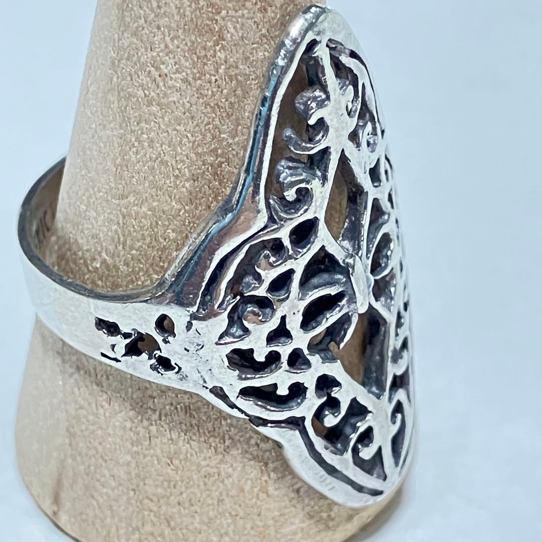 Mexico silver 925 透かし　リング　vintage