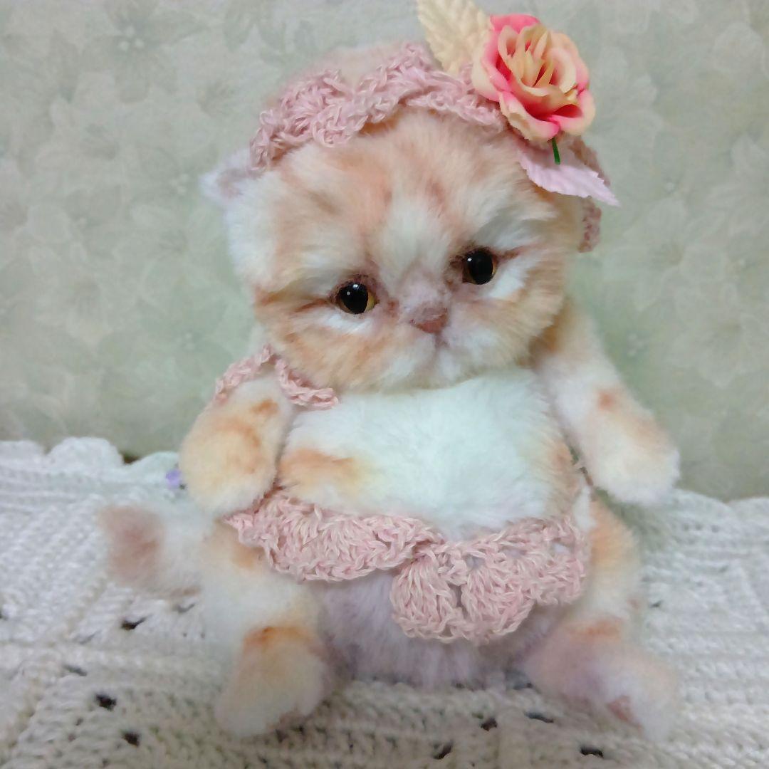 作家　ぬいぐるみ　アートドール　テディベア　仔猫　可愛い