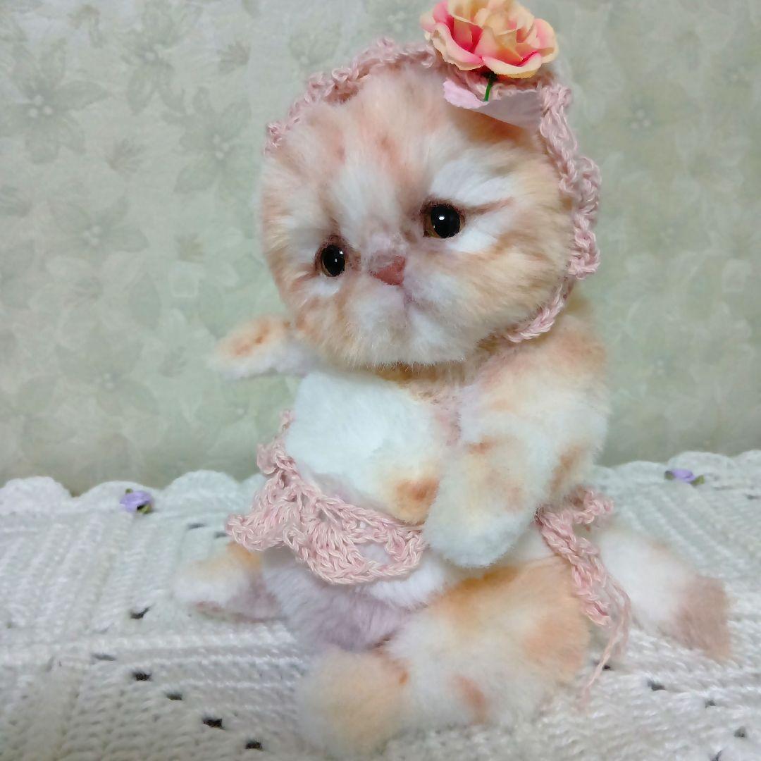 作家　ぬいぐるみ　アートドール　テディベア　仔猫　可愛い