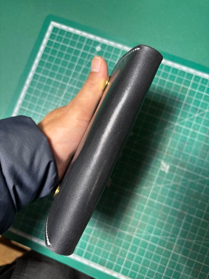 栃木サドルレザー☆ショートトラッカーウォレット☆ 栃木☆サドル☆ブラック☆