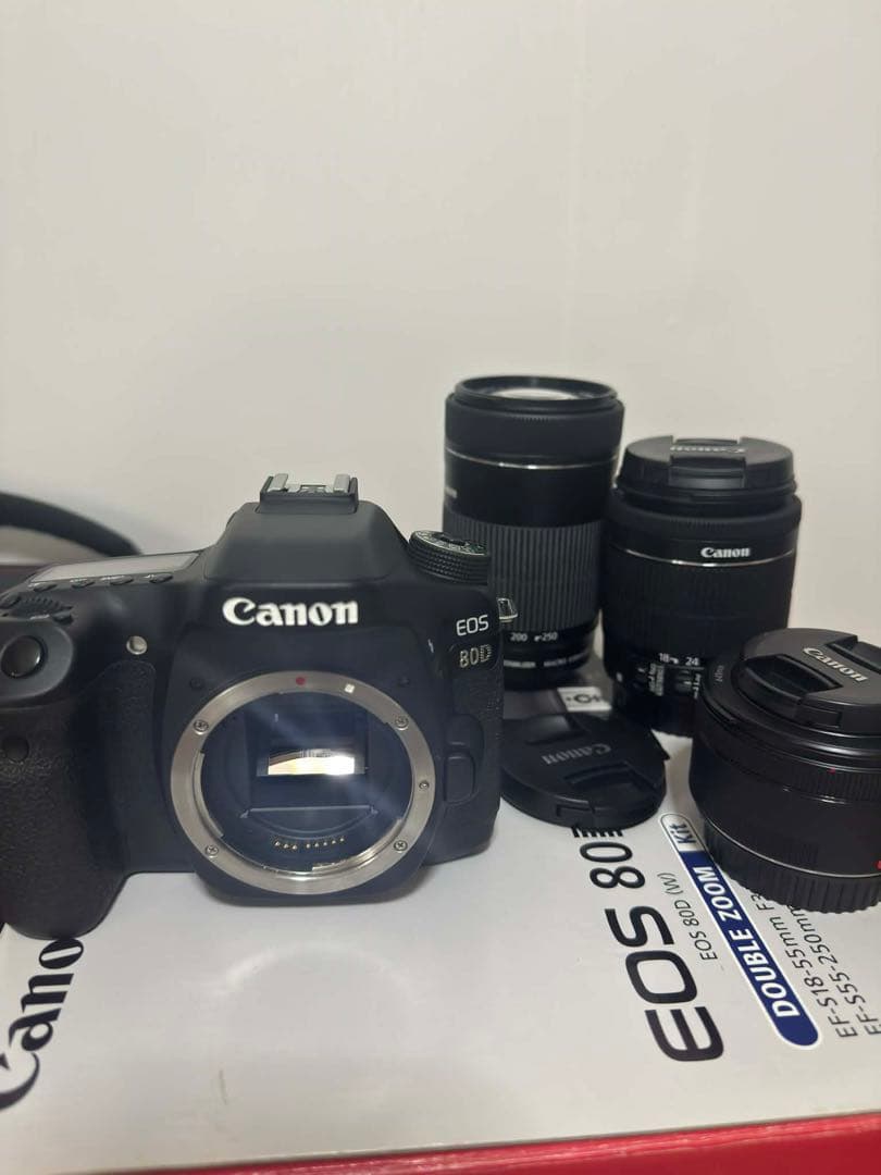 Canon EOS 80D ダブルズームキット 超美品 レンズ3本 キャノン