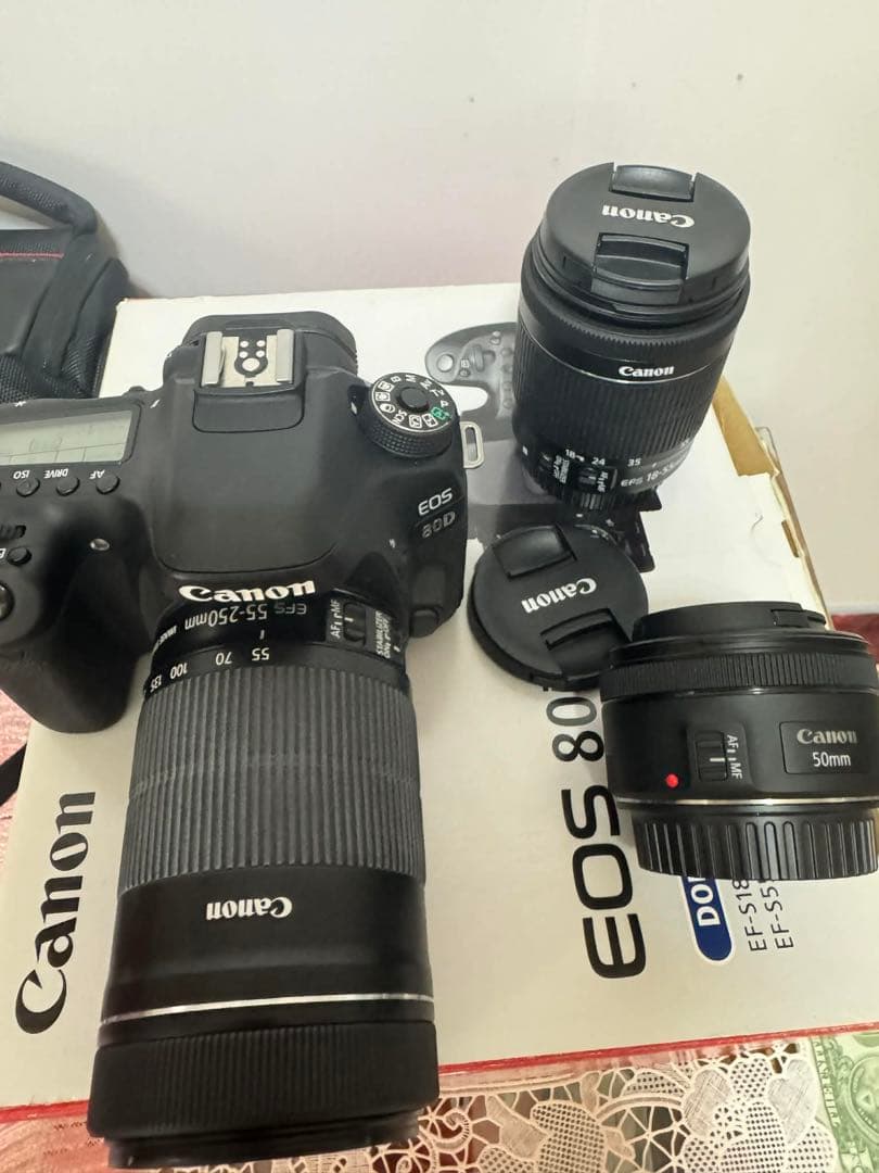 Canon EOS 80D ダブルズームキット 超美品 レンズ3本 キャノン