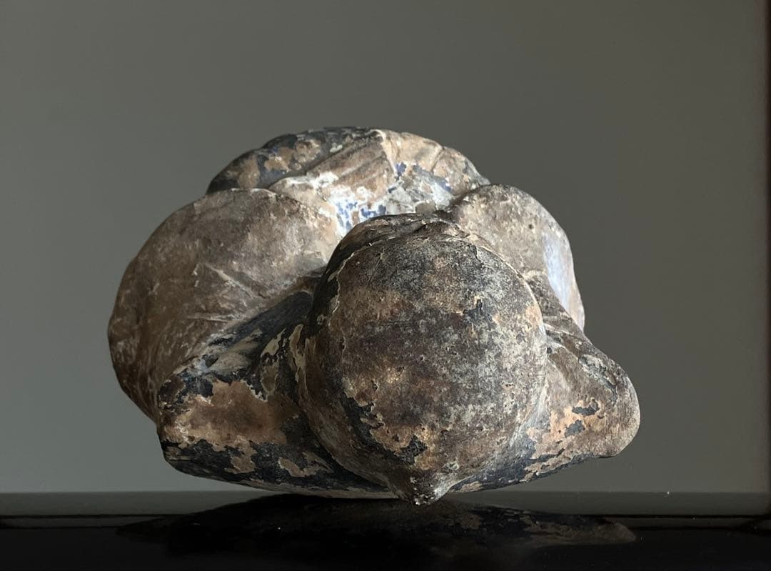 【ニヤリ、、古い福助 土人形 約11㎝ 江戸後期〜明治頃】民間信仰郷土玩具古道具