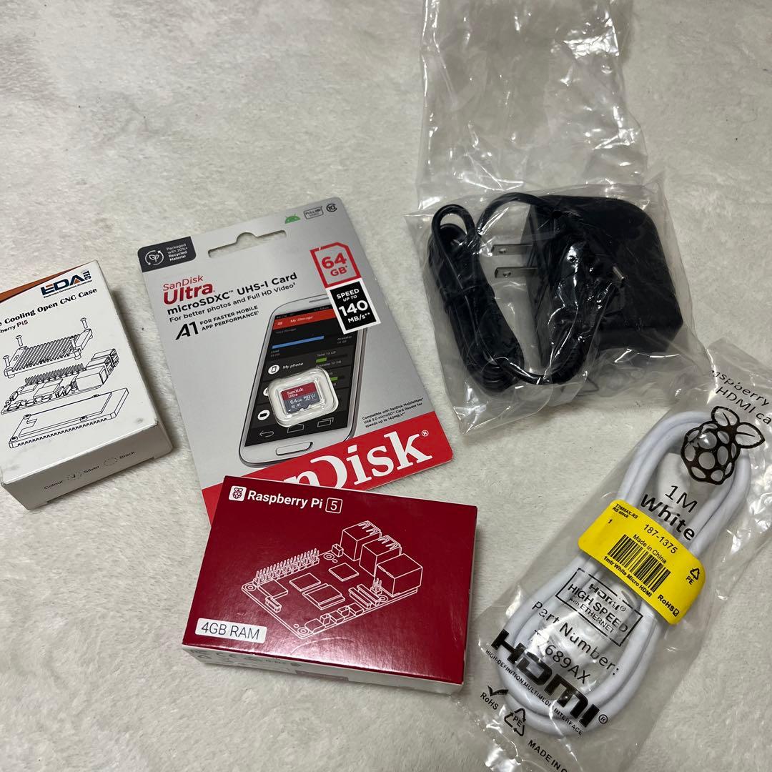 【新品未使用】Raspberry Pi 5 4GB 64GB SD付 即使用可