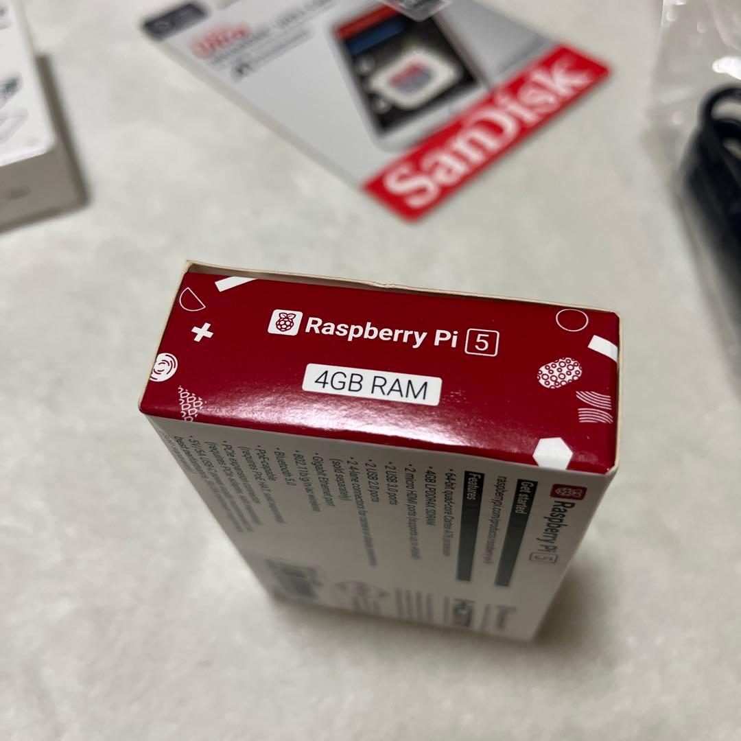 【新品未使用】Raspberry Pi 5 4GB 64GB SD付 即使用可